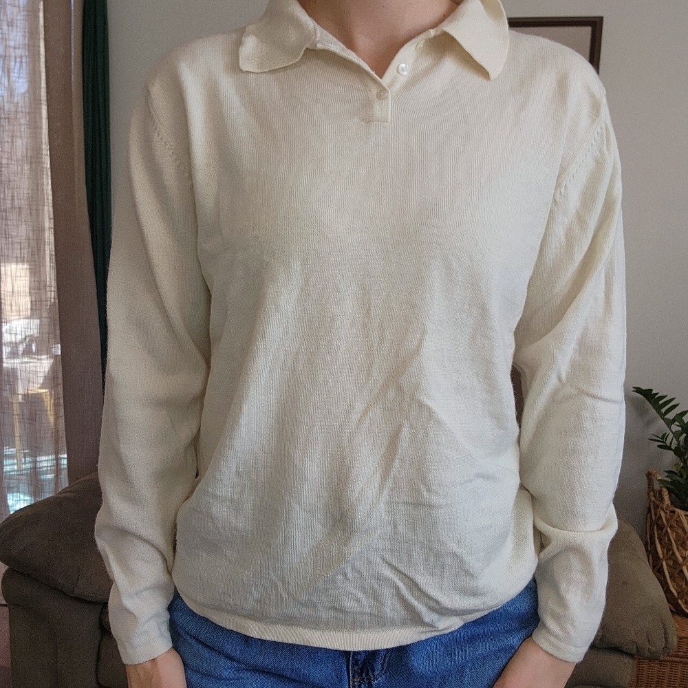 Spiegel Merino Wool Collared Sweater Size  Medium